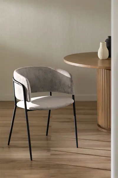 Chaise en velours côtelé Nalon Style