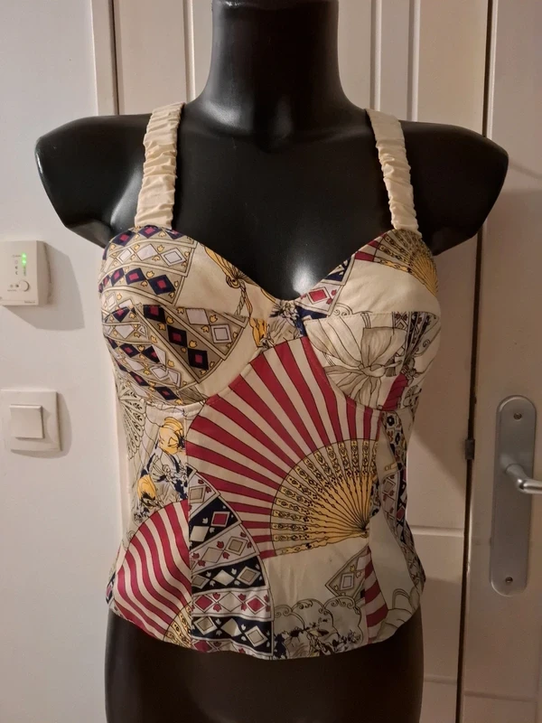 Bustier vintage a bretelles imprimé T 36/38 | Vinted
