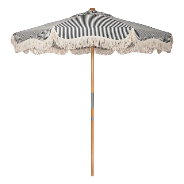 Parasol frangé Market | Bleu marine