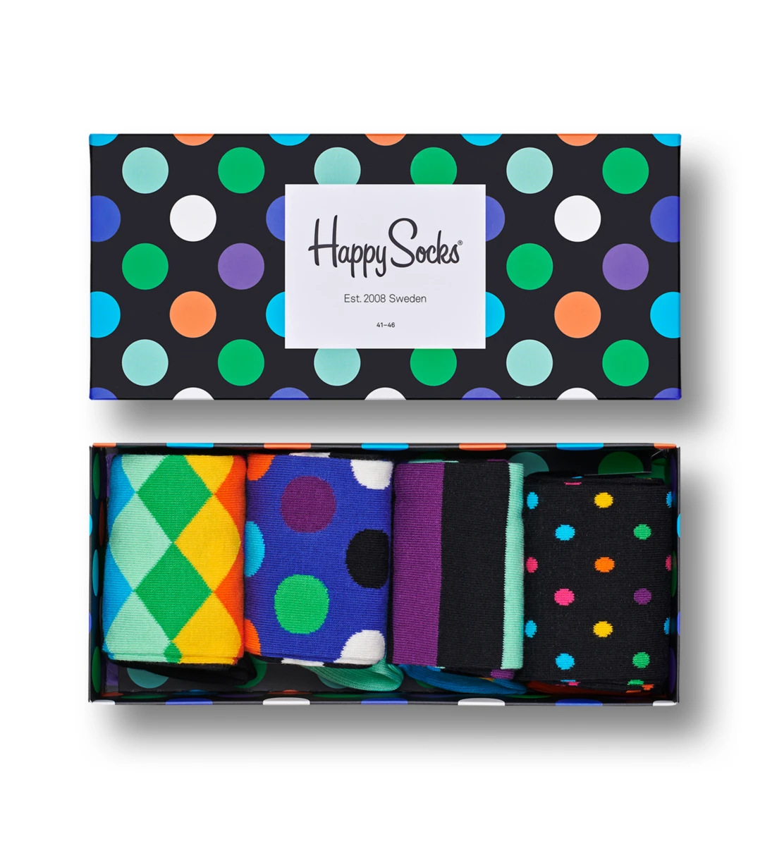 chaussette taille M 4-Pack Black Week Big Dot Socks Gift Set