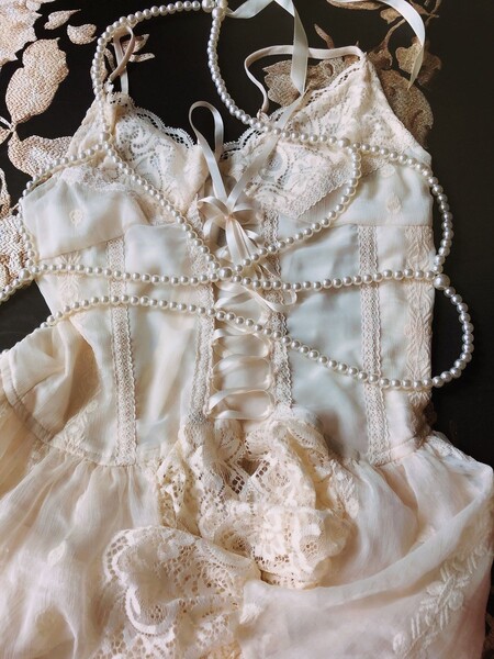 The Princess and the Pea vintage lace dress