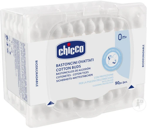 Chicco Coton Tiges De Sécurité Bébés 0+ Mois 88 Pièces