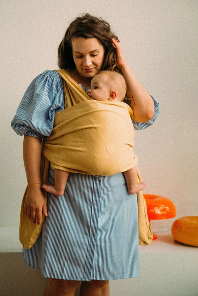 CUDDLE BAND 2 Newborn Baby Wrap - Mustard