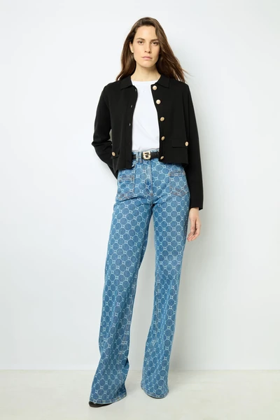 Jean flare à monogramme - ANNA - Taille 36