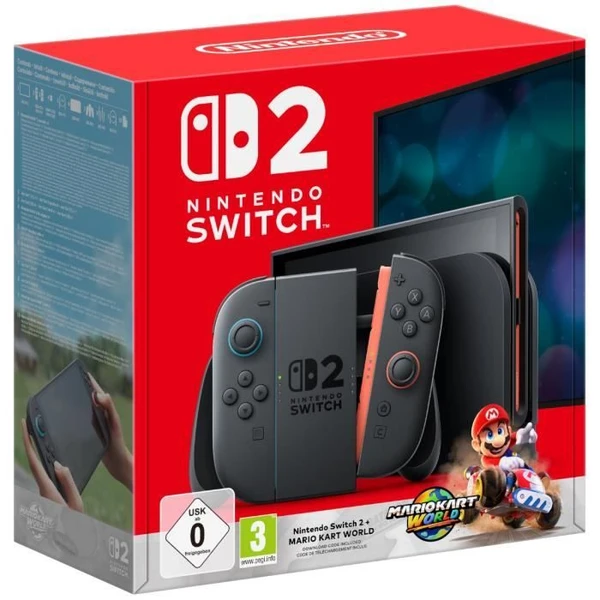 Console Nintendo Switch 2 • Noire + Mario Kart World (Code)