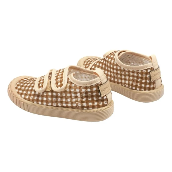 Baskets Scratchs Play Vichy Fibres Recyclées | Ocre