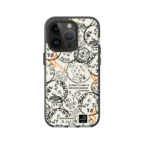 iPhone 14 Pro Clear (Compatible MagSafe) Noir Quartz - Van Gogh Museum / Timbres - Motif