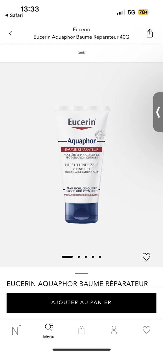 Eucerin   Eucerin Aquaphor Baume Réparateur 40G  Crème pour le corps » achetez en ligne | Nocibé