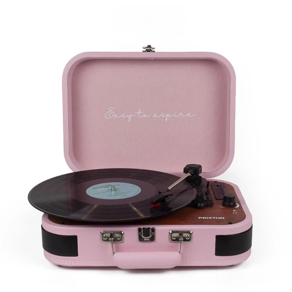 Platine Vinyle VC600 - Tourne-disque - Bluetooth - Lecteur et convertisseur de vinyle - Rose