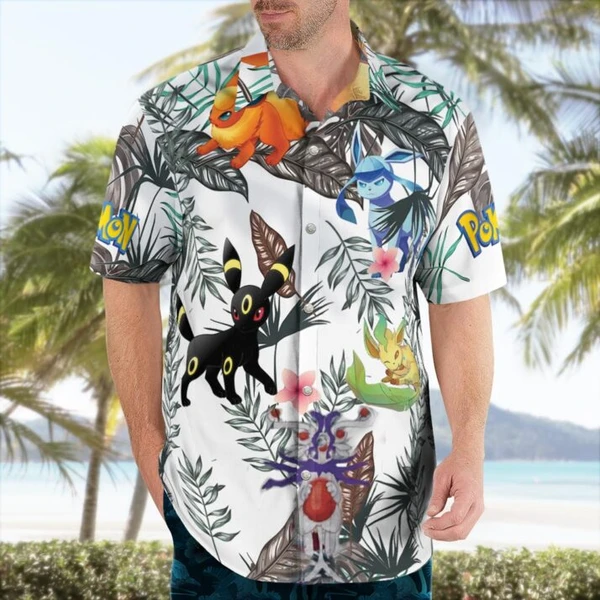 Tropi Pokemon Eevee Pokemon Hawaiian Shirt - Tropi Hawaiian Shirts
