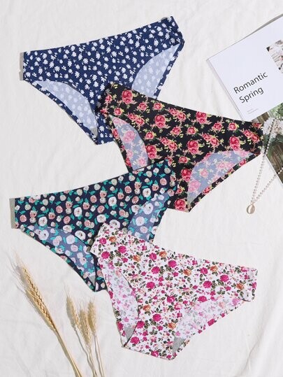 4 pièces Set de culottes sans couture