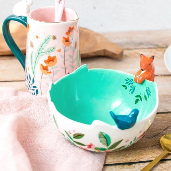Porcelain bowl - Secret garden (fox)