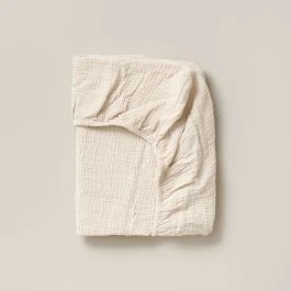 Drap housse pour berceau en gaze de coton 45x90 | Beige✔️ Petite Amélie