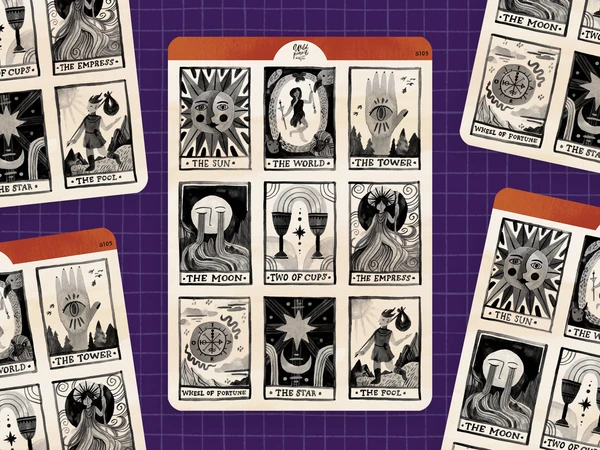 Sticker Sheet — Tarot Cards