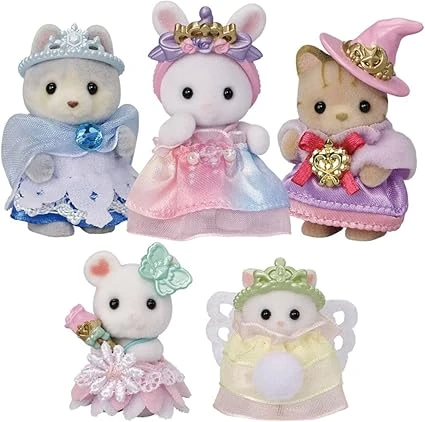 SYLVANIAN FAMILIES - La parade des bébés en costumes de princesse - 5703 - Figurines Prêt à Jouer - Mini Poupées Multicolore