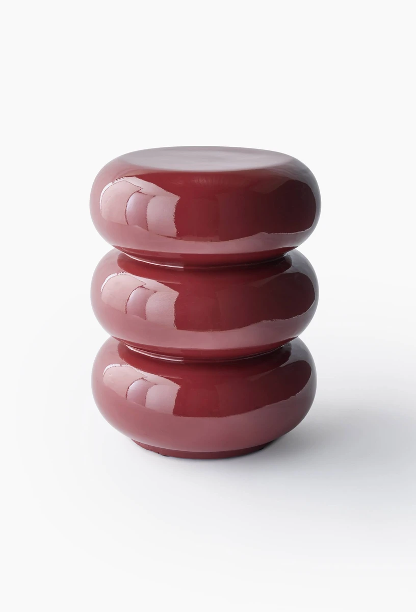 Table boudin, D35x43cm, en polyrésine