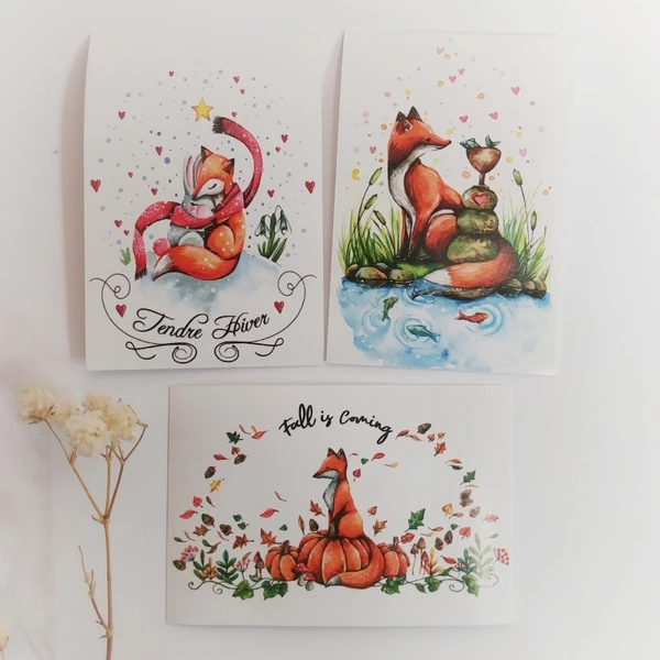 Stickers - Lot de 3 stickers Renard