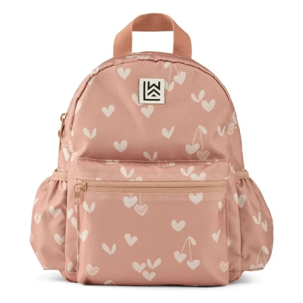 Liewood - Sac à Dos Andreas Cœurs Fibres Recyclées - Rose | Smallable