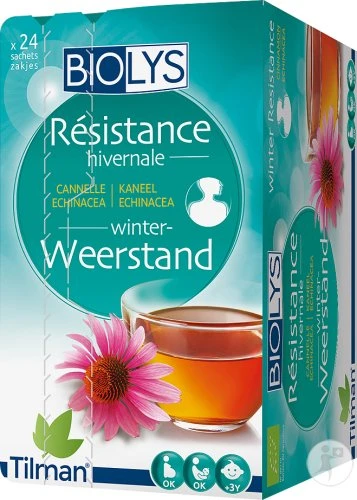 Biolys Tisane Résistance Hivernale Cannelle-Echinacea 24 Sachets