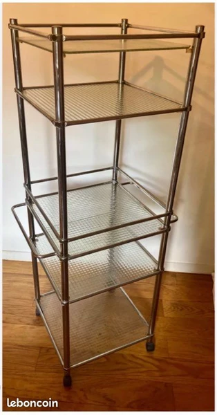 Étagère Habitat sur roulette vintage