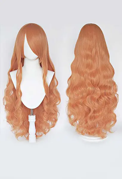 One Piece Film Nami Cosplay Wig Long Curly Orange