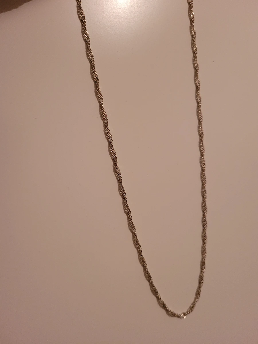 Chaine en argent type "twist", 60cm