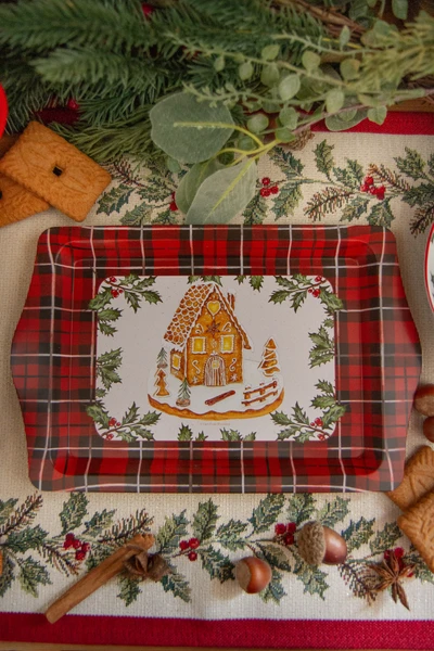 Plateau métal Maison Pain d'Epices