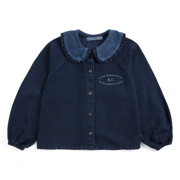 Blouse Denim Coton Recyclé | Bleu foncé