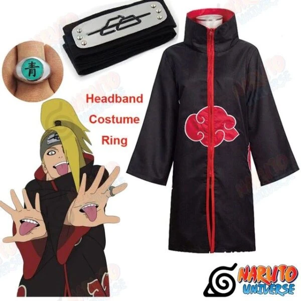 Akatsuki Deidara Costume Cosplay #1 Outfit - Naruto Universe Official