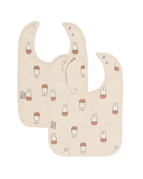 2 bavoirs Miffy coton