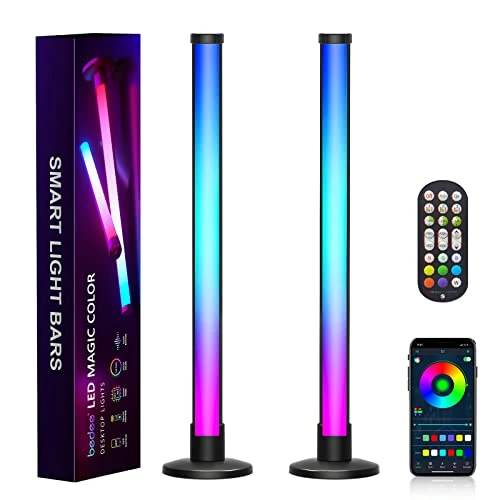 bedee Smart LED RGB Lampe Gaming avec Effets D'éclairage Multiples et Musique, Smart Flow Light Bar, Lumière D'ambiance pour Jeu, TV, PC, Fête, Décoration de Chambre