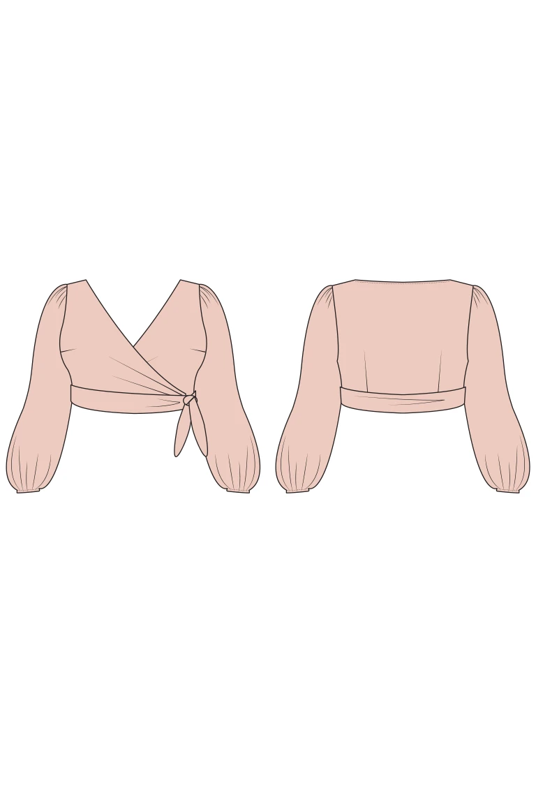Idra Woven Wrap Top PDF Sewing Pattern