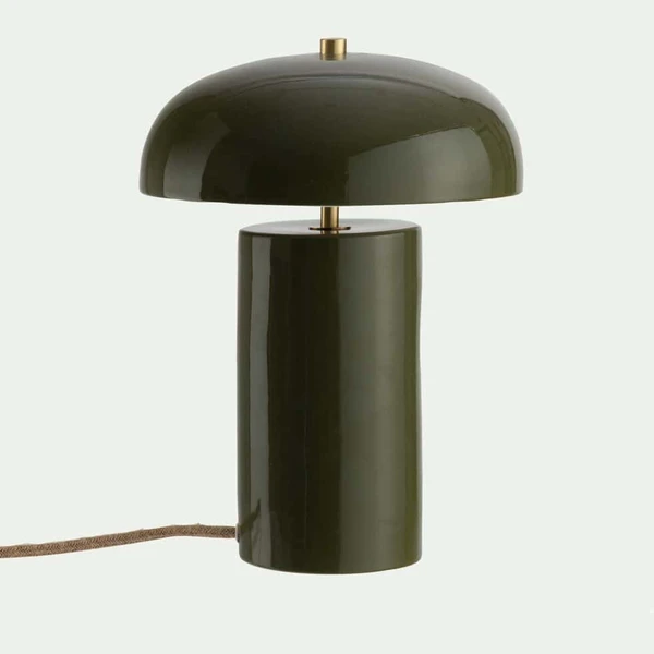 MAEL - Lampe à poser électrifiée en porcelaine D23,2cm - vert