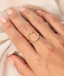 Bague anneau en plaqué or - L'Atelier d'Amaya