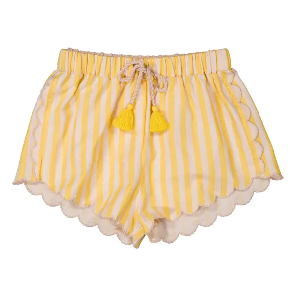 Short Feston Kalea Rayé | Jaune