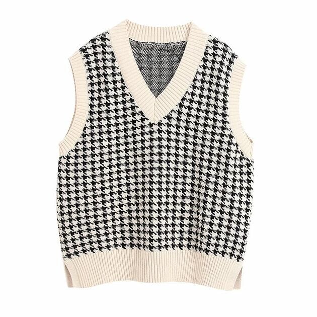 HOUNDSTOOTH OVERSIZE  WAISTCOAT