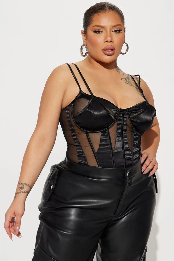 Saturday Sinner Corset Top - Black