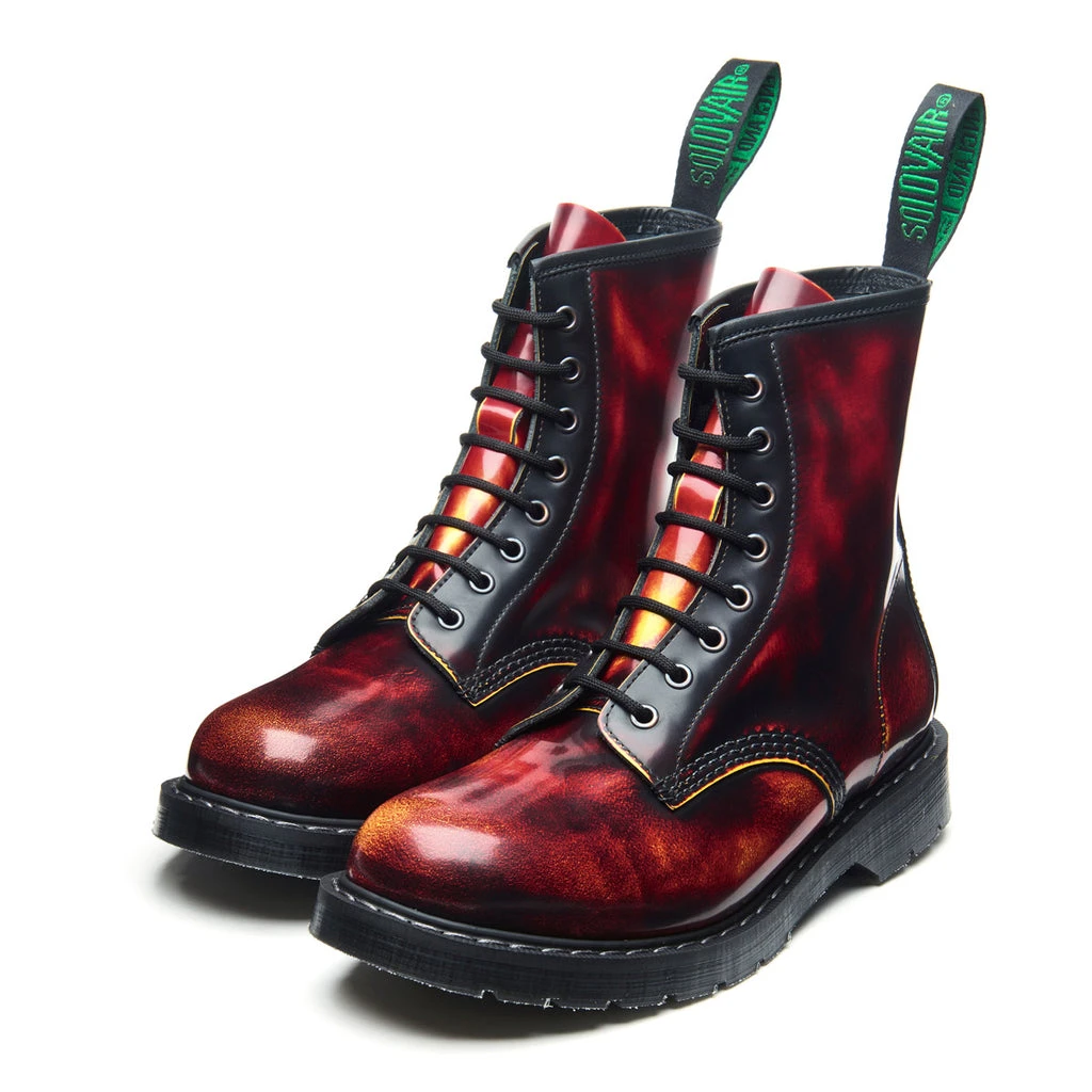 Flame Rub-Off 8 Eye Derby Boot