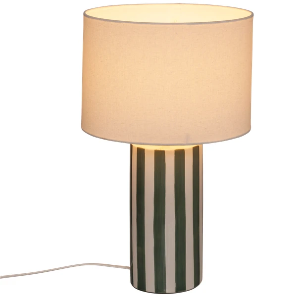 Lampe Frida Olive à rayures
