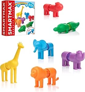 SmartMax - My First Safari Animals - Magnetic Baby Toy - From 12 Months - Educational Game 1 Year - 6 Safari Animals to Assemble - SmartMax Compatible - Magnetic Toy for Children - Motor Skills and : Amazon.com.be: Toys