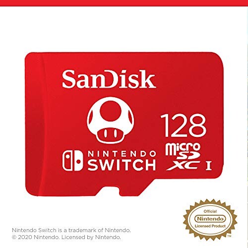 SanDisk Carte microSDXC UHS-I pour Nintendo Switch 128 Go - Produit sous licence Nintendo