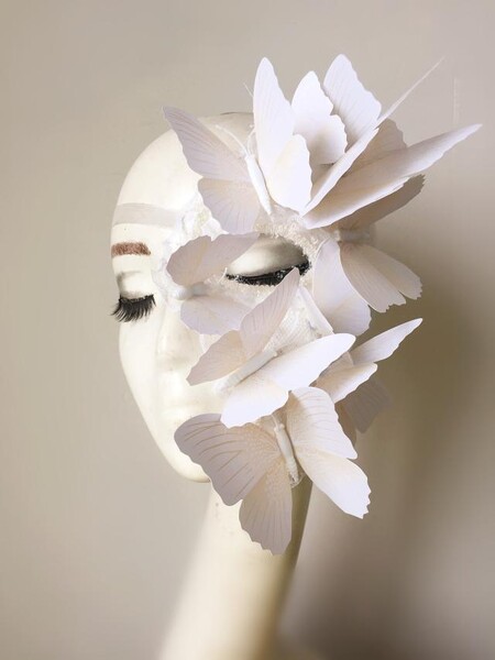 Masque papillon demi-visage féminin, accessoires de fête, Cosplay pour filles, modèle de scène, défilé, accessoires de maquillage