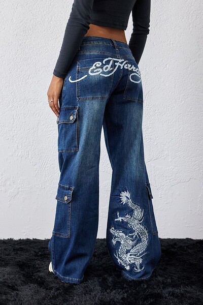 Ed Hardy - Jean cargo Dragon Cloud