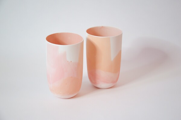 Tasse à thé . CORAIL & SAUMON BOREALE