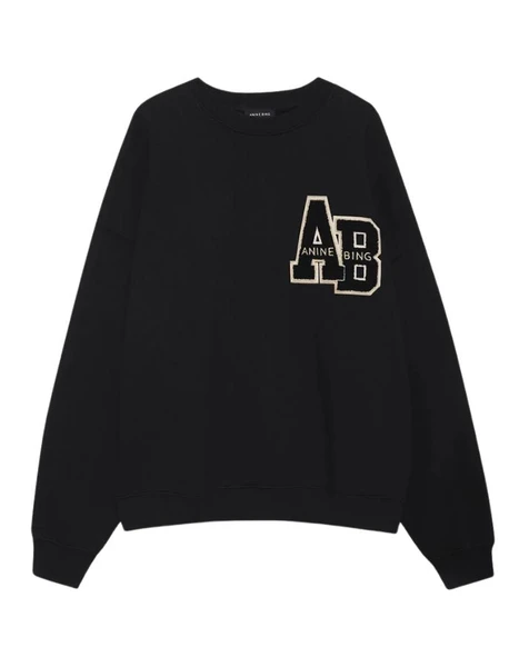 Sweatshirt Miles Letterman Noir