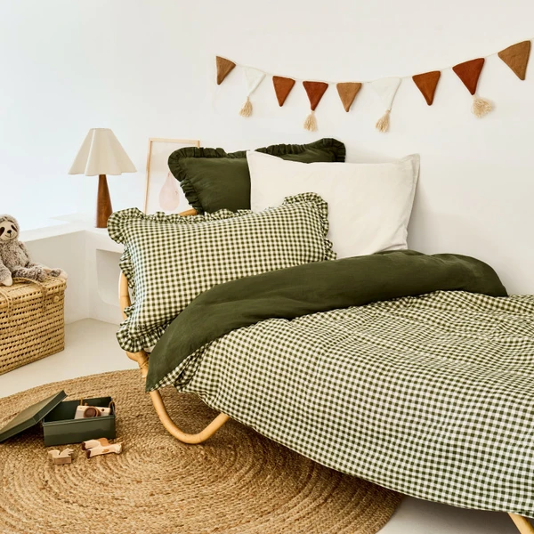 Housse de couette coton enfant Abelia bocage vichy