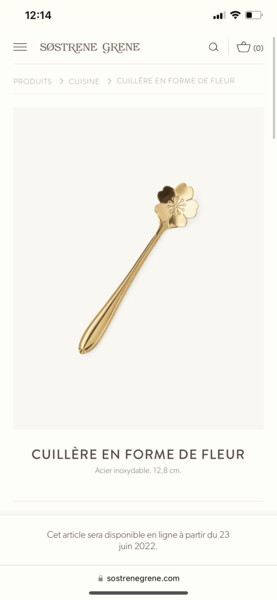 Cuillère en forme de fleur | Acier inoxydable. 12,8 cm. | Søstrene Grene
