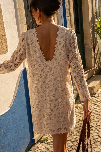 Robe Palmira Guipure écru