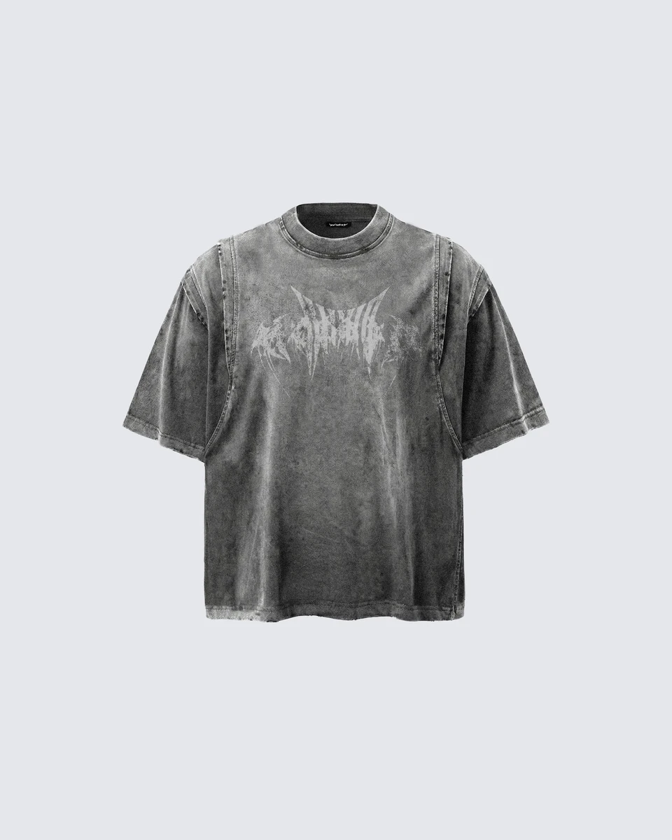 T-shirt graphique vintage KIIKIO délavé