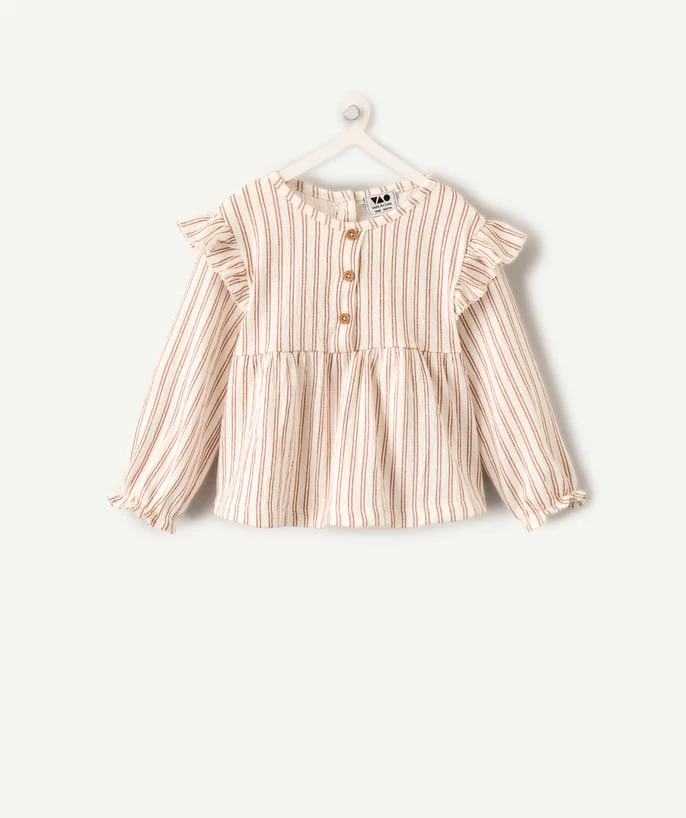 Blouse bébé fille rayée rose